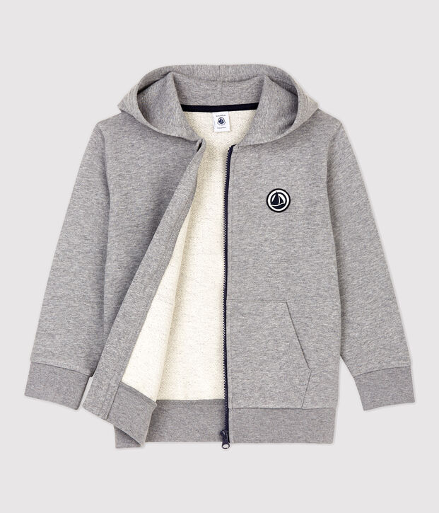 Sweatshirt &agrave; capuche enfant fille / gar&ccedil;on gris