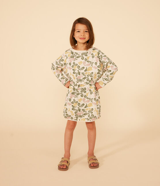 Robe imprimée manches longues en molleton enfant fille AVALANCHE+PANTY/ MULTICO