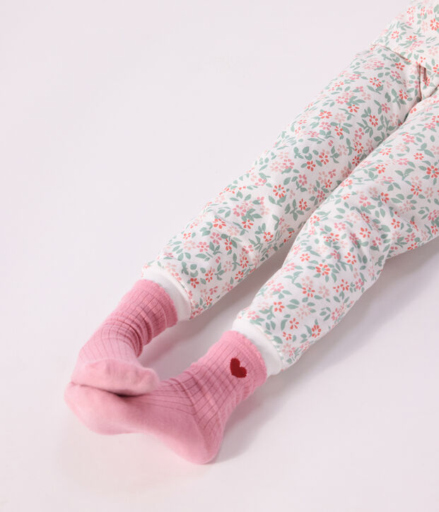 3 paires de chaussettes enfant en coton motif c&oelig;ur multicouleur