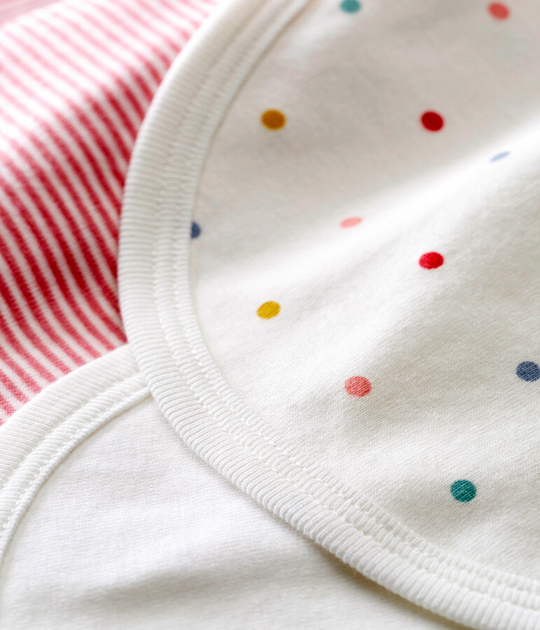 Trio de bavoirs b&eacute;b&eacute; fille multicouleur