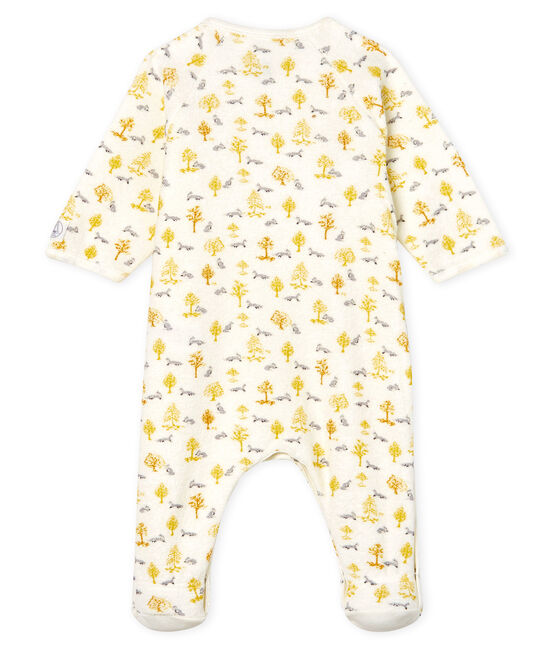 Dors bien bébé garçon en bouclette éponge grattée extra chaude blanc MARSHMALLOW/blanc MULTICO
