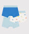 Lot de 3 boxers enfant en coton ceinture recouverte imprimés variante 1