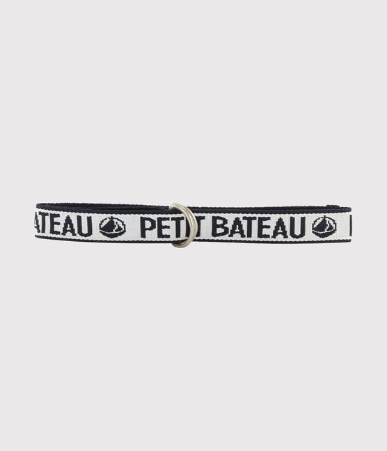 Ceinture logo bleu SMOKING/blanc MARSHMALLOW