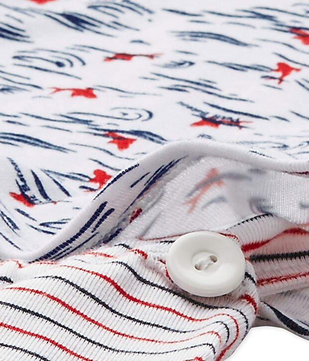 Pyjashort b&eacute;b&eacute; gar&ccedil;on 2 pi&egrave;ces blanc/multicouleur