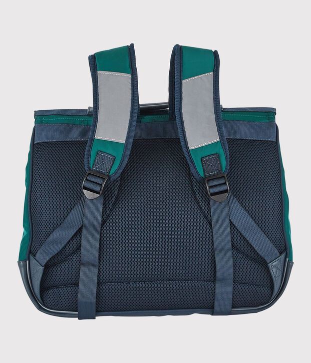 Cartable enfant fille-gar&ccedil;on vert/bleu
