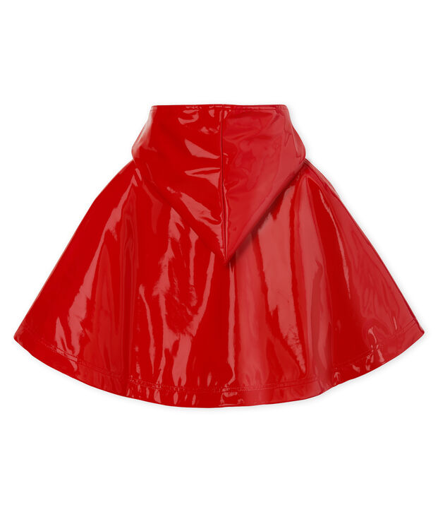 Cape de pluie vernis b&eacute;b&eacute; fille rouge