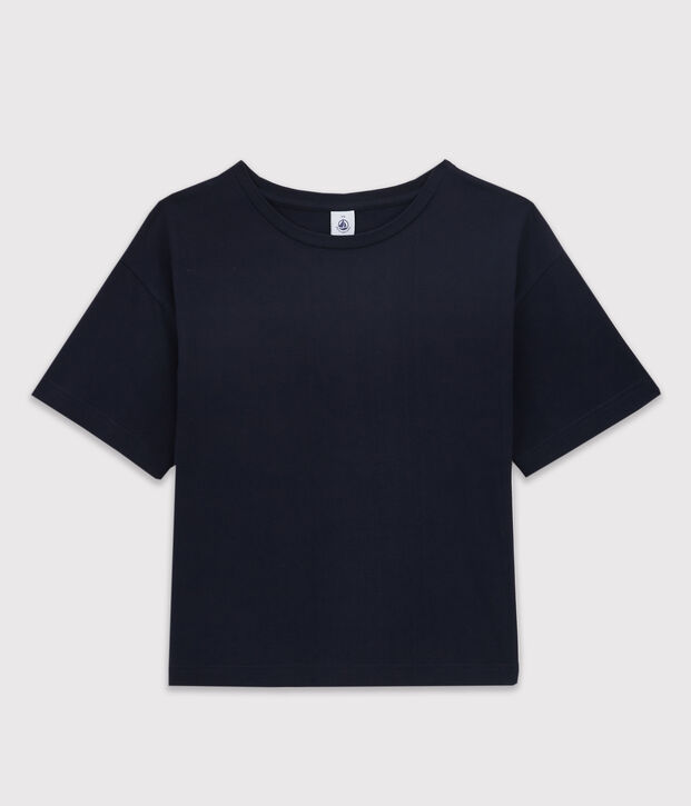 Tee-shirt LE BOXY en coton Femme bleu marine