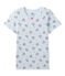 T-shirt fille imprimé en jersey stretch bleu FRAICHEUR/blanc MULTICO