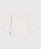 Brassi&egrave;re b&eacute;b&eacute; cache-c&oelig;ur en tricot laine et coton ajour&eacute; blanc