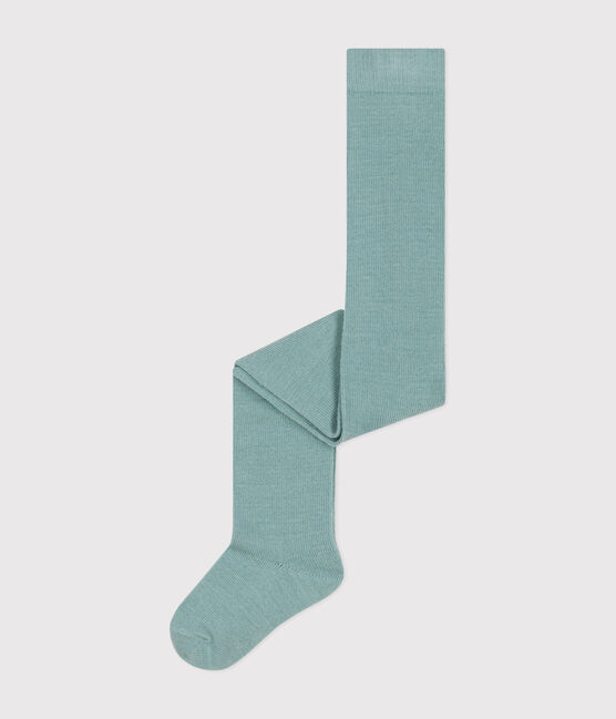 Collant uni en jersey de coton uni bébé vert PAUL
