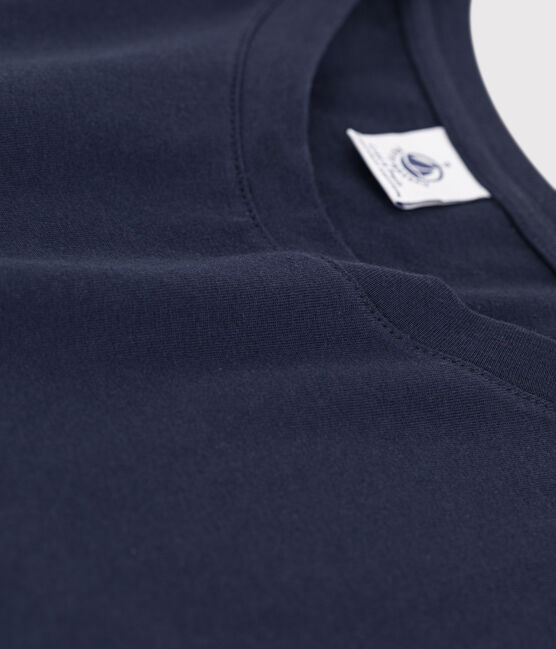 Tee-shirt LE DROIT col rond en coton Femme bleu SMOKING