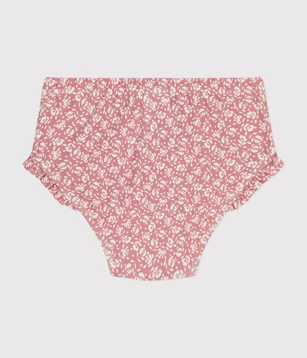 Culotte de bain b&eacute;b&eacute; rose/blanc