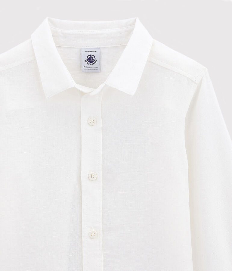 Chemise enfant gar&ccedil;on blanc ECUME