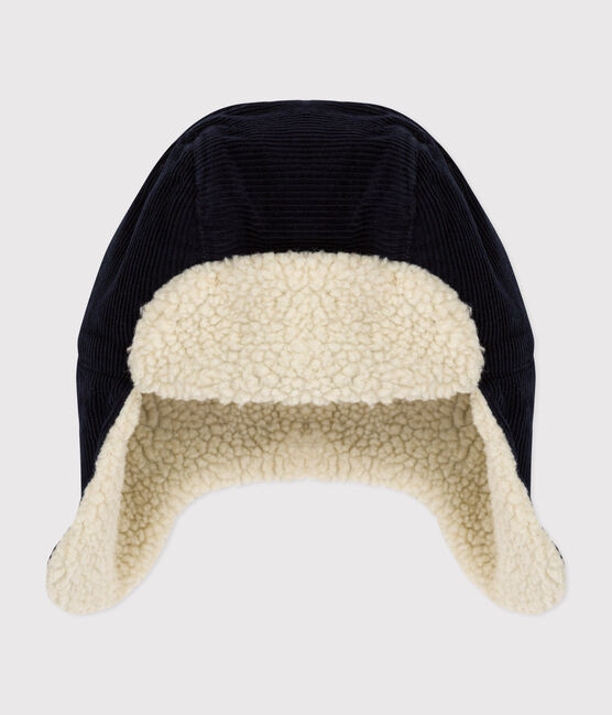 Chapka en velours et en sherpa enfant bleu SMOKING