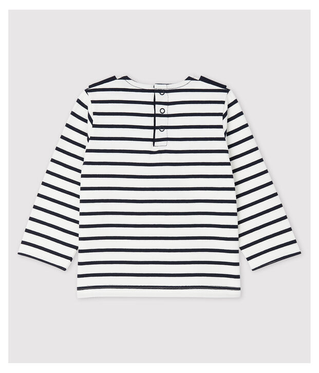 Marini&egrave;re cr&eacute;ative en jersey b&eacute;b&eacute; fille blanc/bleu