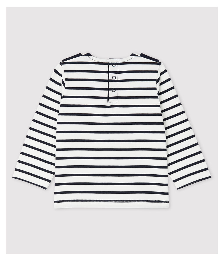 Marini&egrave;re cr&eacute;ative en jersey b&eacute;b&eacute; fille blanc/bleu