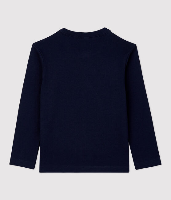 T-shirt en coton bio enfant fille / garçon bleu SMOKING