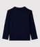 T-shirt en coton bio enfant fille / garçon bleu SMOKING