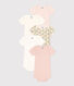 Lot de 5 bodies manches courtes fleurs en coton bébé
