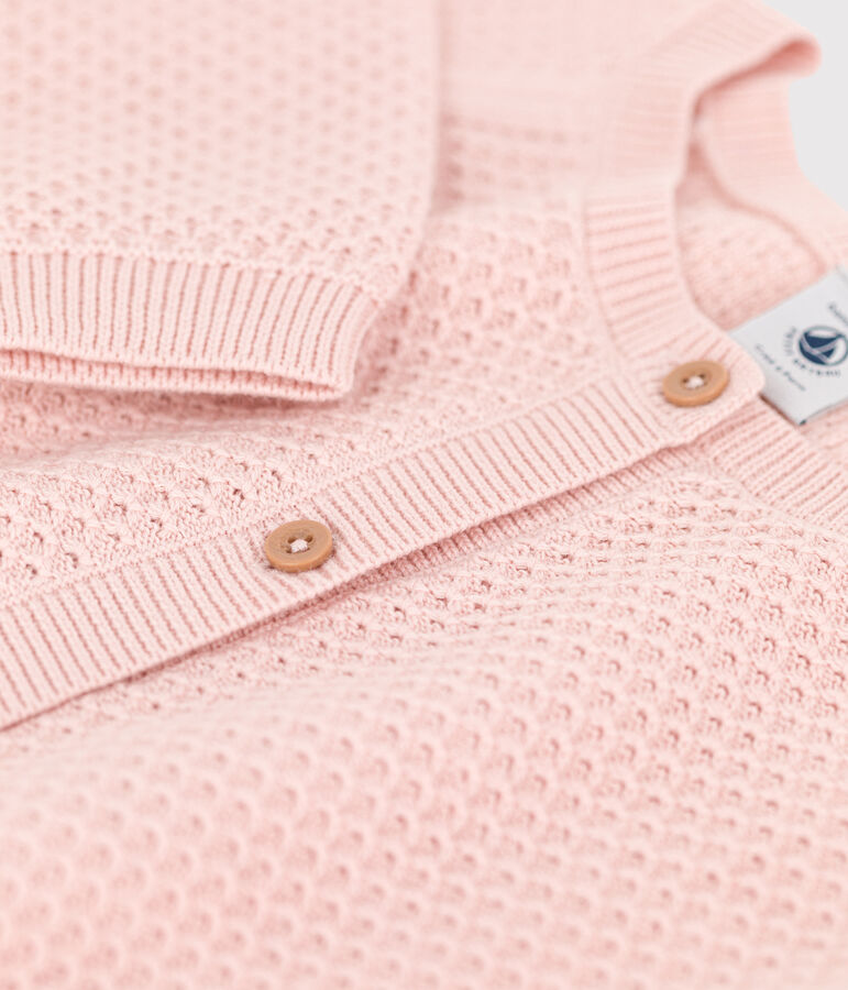 Cardigan en coton enfant fille rose SALINE