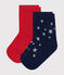 2 paires de chaussettes en coton étoiles bébé variante 1