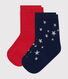 2 paires de chaussettes en coton étoiles bébé