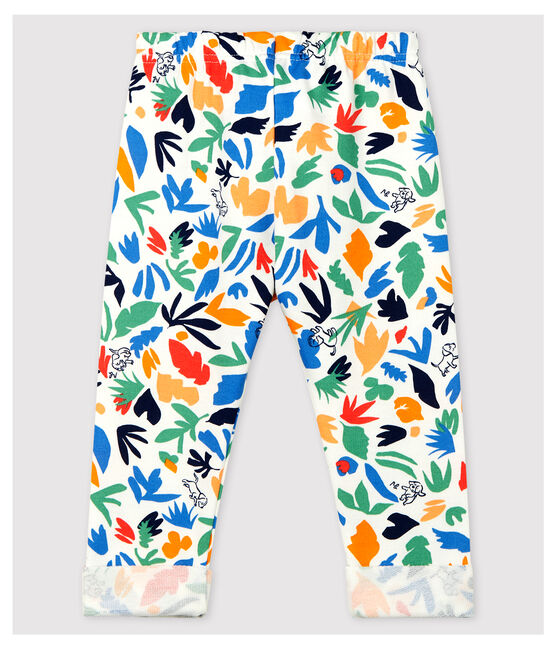 Pantalon sarouel bébé. blanc MARSHMALLOW/blanc MULTICO