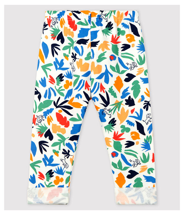 Pantalon sarouel b&eacute;b&eacute;. blanc/multicouleur