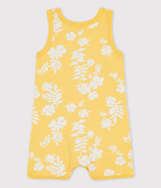 Combicourt bébé hawaÏ en coton jaune ORGE/blanc MARSHMALLOW