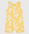 Combicourt bébé hawaÏ en coton jaune ORGE/blanc MARSHMALLOW