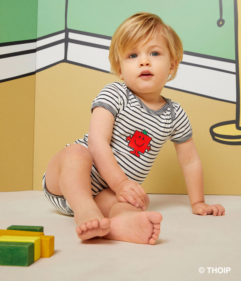 Lot de 3 bodies manches courtes Monsieur Madame en coton b&eacute;b&eacute; variante 1