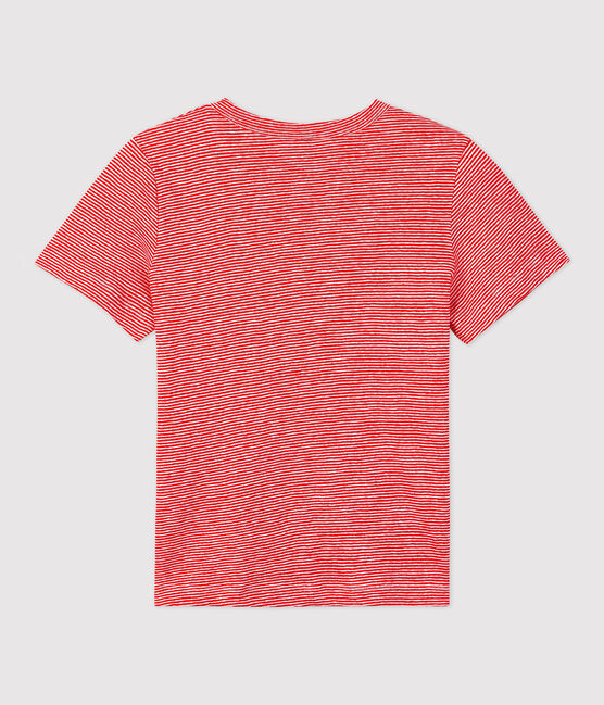 Tee-shirt L'ICONIQUE en lin Femme rouge PEPS/rose ECUME