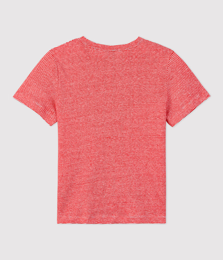 Tee-shirt L'ICONIQUE en lin Femme rouge PEPS/rose ECUME