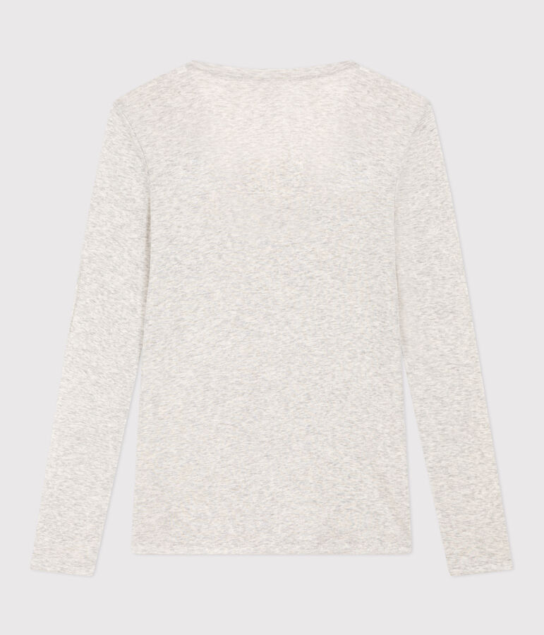 Tee shirt seconde peau en coton l&eacute;ger Femme gris BELUGA CHINE