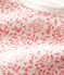 Body manches longues bébé fille blanc MARSHMALLOW/rose GRETEL