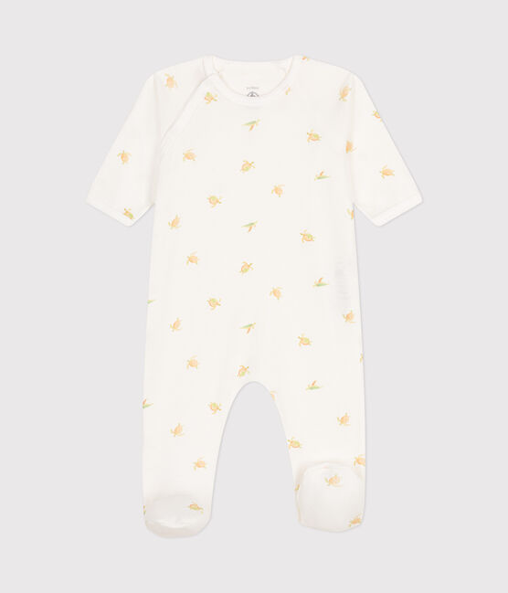 Pyjama bébé en coton blanc MARSHMALLOW/blanc MULTICO
