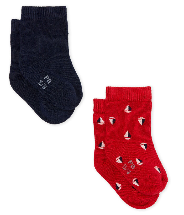 Lot de 2 paires de chaussettes b&eacute;b&eacute; gar&ccedil;on multicouleur