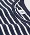 Tee-shirt LE DROIT col rond en coton Femme bleu SMOKING/blanc MARSHMALLOW