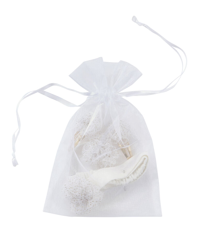 Lot d'accessoires pour cheveux blanc MARSHMALLOW/jaune DORE