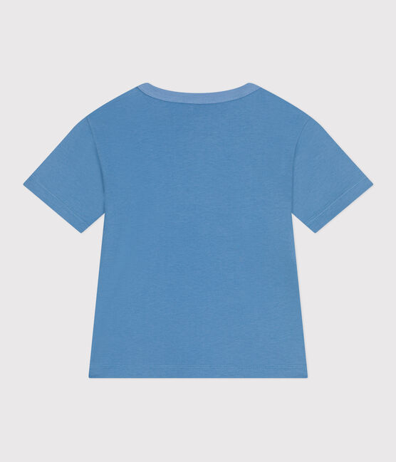 Teeshirt enfant en coton manches courtes imprimé bleu ALASKA