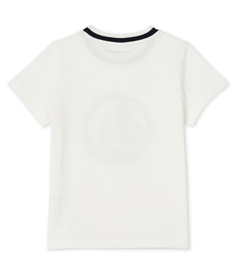 Tee-shirt manches courtes enfant gar&ccedil;on blanc