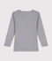 Tee-shirt manches longues en coton enfant gris PIGEON