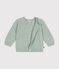 Cardigan en tricot de coton bébé vert HERBIER