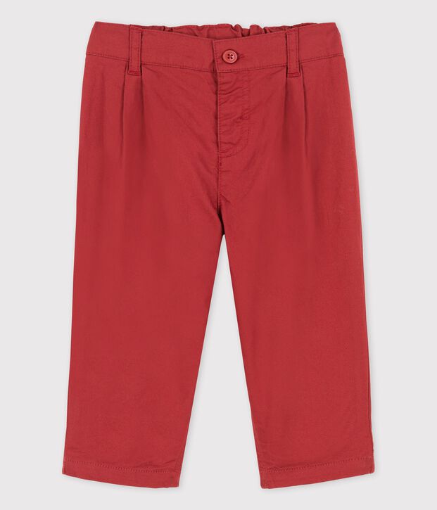 Pantalon en serge craquante b&eacute;b&eacute; marron