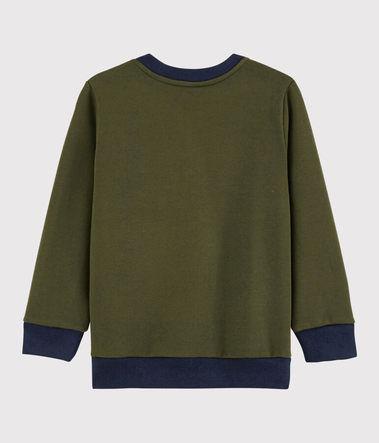 Sweatshirt enfant gar&ccedil;on vert