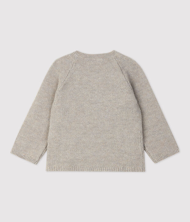 Cardigan b&eacute;b&eacute; en tricot laine et coton FALAISE CHINE