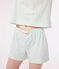 Pyjama short femme en coton fleuri MARSHMALLOW/ PAUL