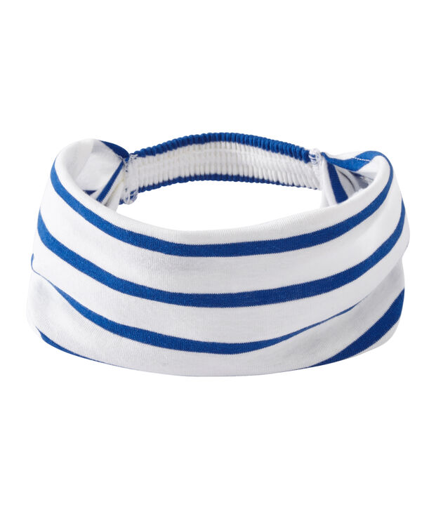 Fichu fille ray&eacute; blanc/bleu