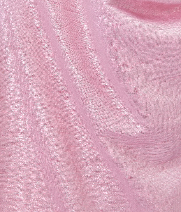 Top femme en lin iris&eacute; rose/gris