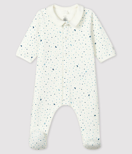 Dors-bien nuit étoilée bébé garçon en tubique blanc MARSHMALLOW/blanc MULTICO